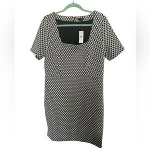 Ann Taylor size 14, black and white short sleeve dress new with tags
